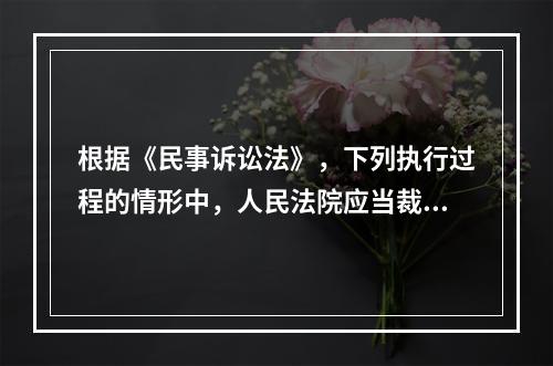 根据《民事诉讼法》，下列执行过程的情形中，人民法院应当裁定终