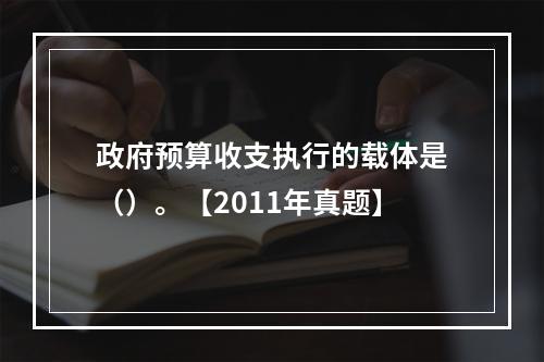 政府预算收支执行的载体是（）。【2011年真题】