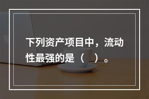 下列资产项目中，流动性最强的是（　）。