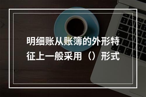 明细账从账簿的外形特征上一般采用（）形式