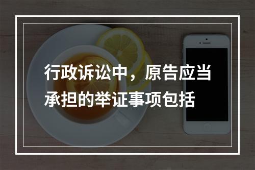 行政诉讼中，原告应当承担的举证事项包括