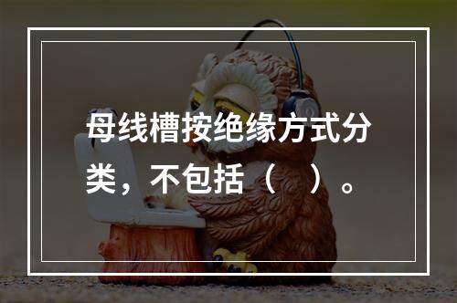 母线槽按绝缘方式分类，不包括（　）。