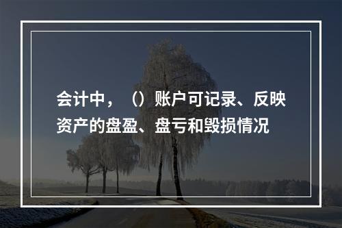 会计中，（）账户可记录、反映资产的盘盈、盘亏和毁损情况