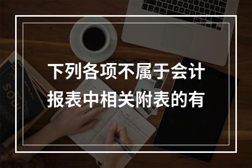 下列各项不属于会计报表中相关附表的有