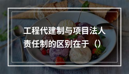 工程代建制与项目法人责任制的区别在于（）