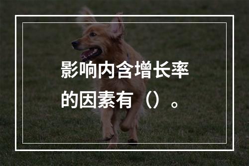 影响内含增长率的因素有（）。