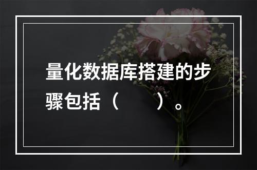 量化数据库搭建的步骤包括（　　）。