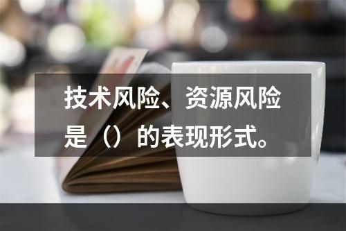 技术风险、资源风险是（）的表现形式。