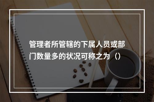 管理者所管辖的下属人员或部门数量多的状况可称之为（）