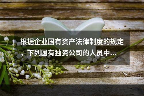 根据企业国有资产法律制度的规定，下列国有独资公司的人员中，应