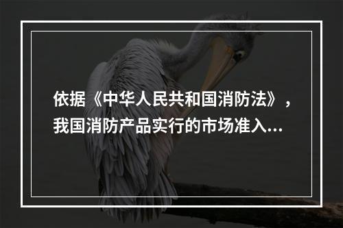 依据《中华人民共和国消防法》，我国消防产品实行的市场准入制度