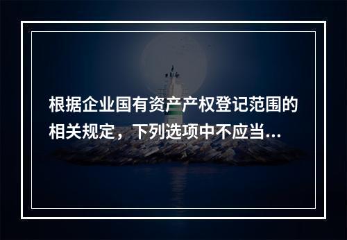 根据企业国有资产产权登记范围的相关规定，下列选项中不应当纳入