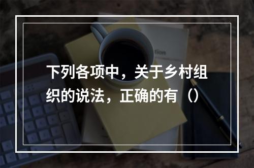 下列各项中，关于乡村组织的说法，正确的有（）