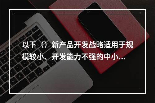 以下（）新产品开发战略适用于规模较小、开发能力不强的中小企业