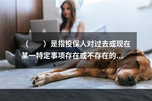 （　　）是指投保人对过去或现在某一特定事项存在或不存在的保证