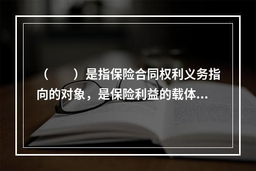 （　　）是指保险合同权利义务指向的对象，是保险利益的载体，具