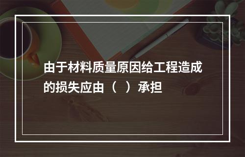 由于材料质量原因给工程造成的损失应由（   ）承担