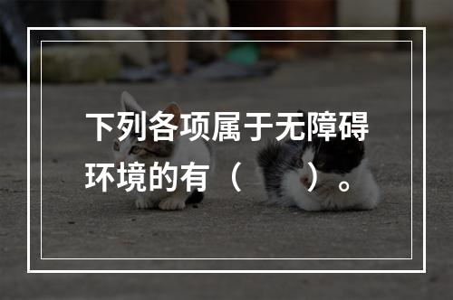 下列各项属于无障碍环境的有（　　）。