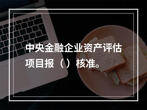 中央金融企业资产评估项目报（ ）核准。