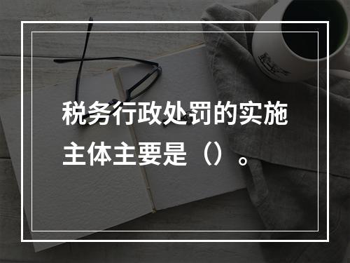 税务行政处罚的实施主体主要是（）。