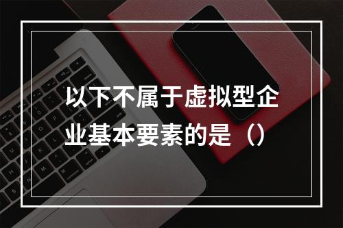 以下不属于虚拟型企业基本要素的是（）