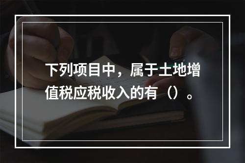 下列项目中，属于土地增值税应税收入的有（）。