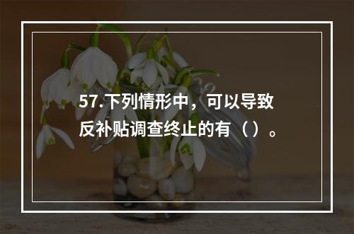 57.下列情形中，可以导致反补贴调查终止的有（ ）。