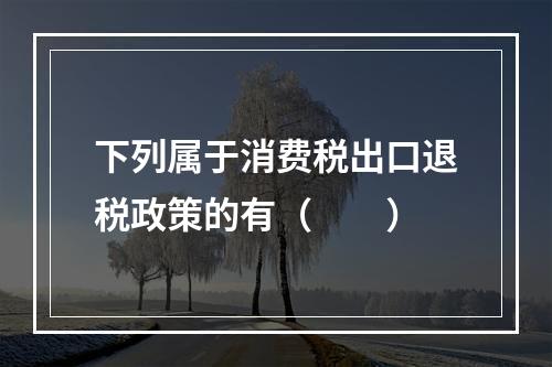 下列属于消费税出口退税政策的有（  ）