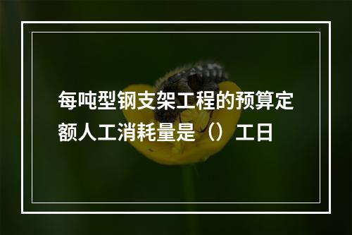 每吨型钢支架工程的预算定额人工消耗量是（）工日