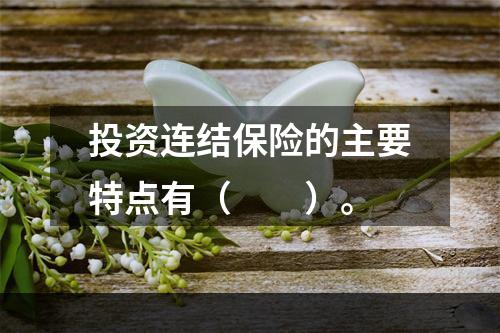 投资连结保险的主要特点有（　　）。