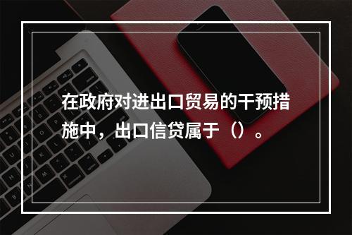 在政府对进出口贸易的干预措施中，出口信贷属于（）。