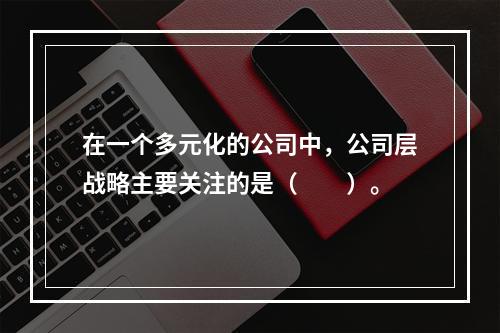 在一个多元化的公司中，公司层战略主要关注的是（　　）。