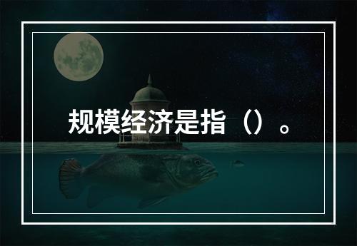 规模经济是指（）。