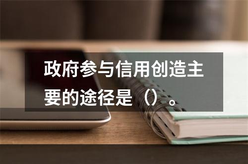 政府参与信用创造主要的途径是（）。