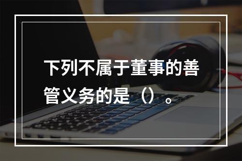 下列不属于董事的善管义务的是（）。