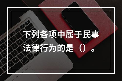 下列各项中属于民事法律行为的是（）。