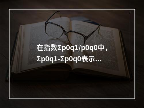 在指数Σp0q1/p0q0中，Σp0q1-Σp0q0表示（）