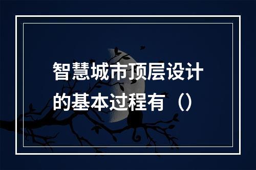 智慧城市顶层设计的基本过程有（）