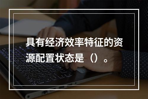 具有经济效率特征的资源配置状态是（）。