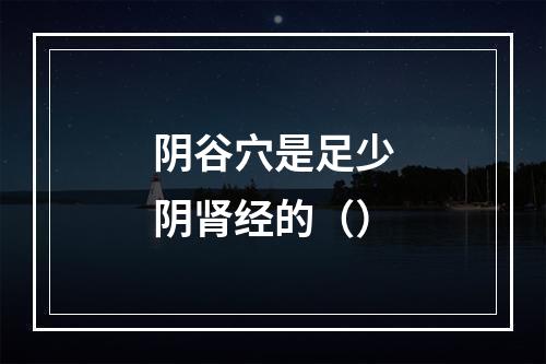 阴谷穴是足少阴肾经的（）