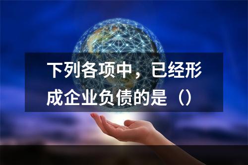 下列各项中，已经形成企业负债的是（）