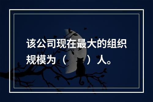 该公司现在最大的组织规模为（　　）人。