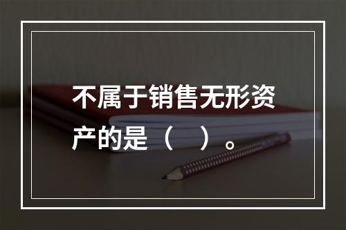 不属于销售无形资产的是（　）。