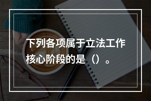 下列各项属于立法工作核心阶段的是（）。