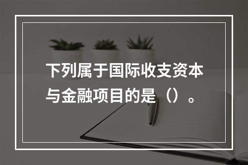 下列属于国际收支资本与金融项目的是（）。