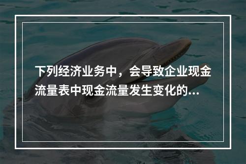 下列经济业务中，会导致企业现金流量表中现金流量发生变化的有（