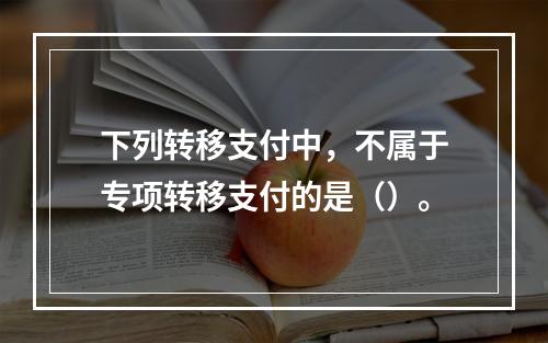 下列转移支付中，不属于专项转移支付的是（）。