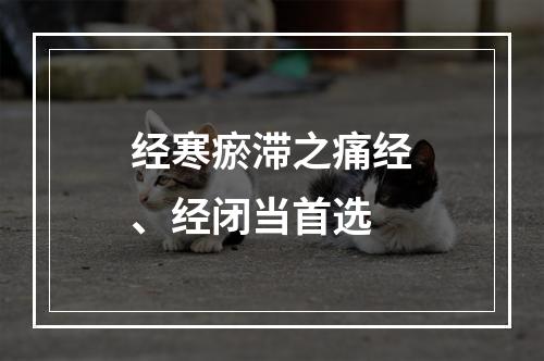 经寒瘀滞之痛经、经闭当首选