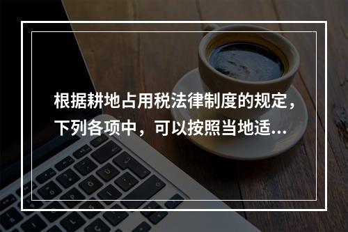 根据耕地占用税法律制度的规定，下列各项中，可以按照当地适用税