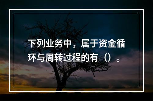 下列业务中，属于资金循环与周转过程的有（）。